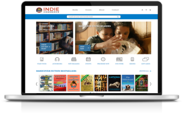 laptop with indiecommerce 2.0 site